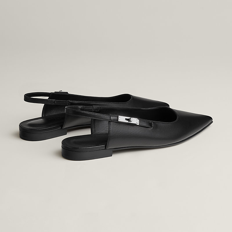 【新品未使用】HERMES ブラックレザー スリングバックパンプス パンプス 《キアラ》 40 - ブラック | Hermès - エルメス-公式サイト